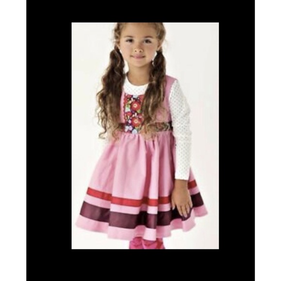 Matilda Jane Paint By Numbers Calypso Dress Girls Pink Red Twirl Size 4 Tie - Picture 1 of 5